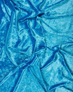 Panne de Velours Bleu Lagon - Tissushop
